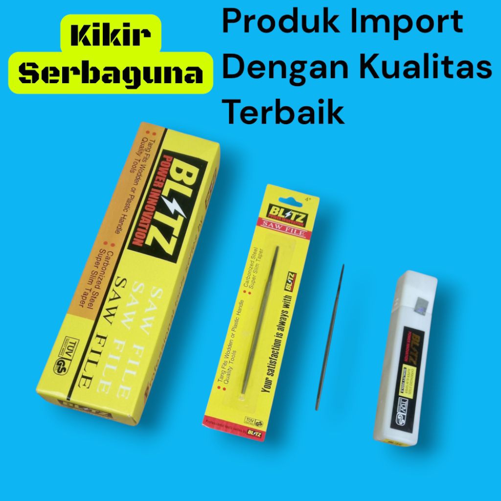 BLITZ - Kikir Gergaji Kayu Import Kuat & Tahan Lama
