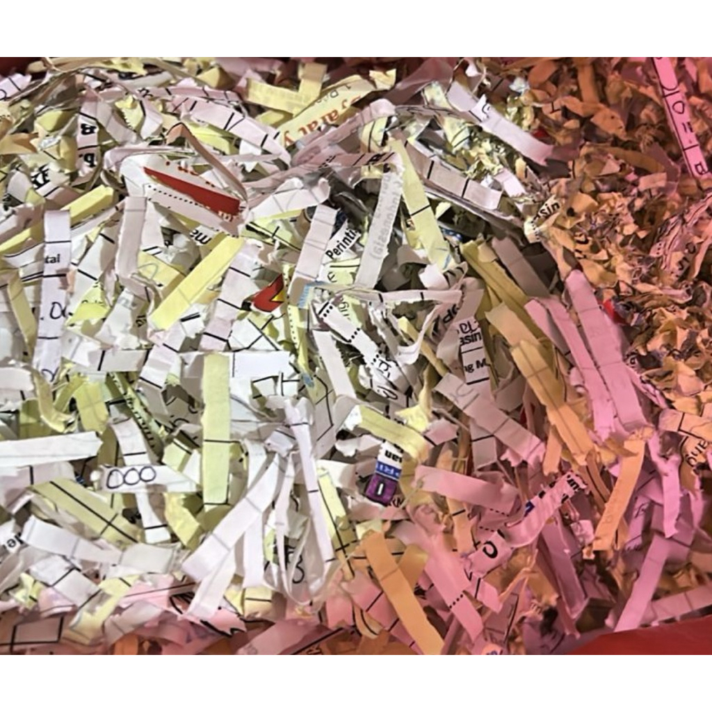 kertas cacah mix 250 gram pack besar shredded paper kertas potong untuk hampers