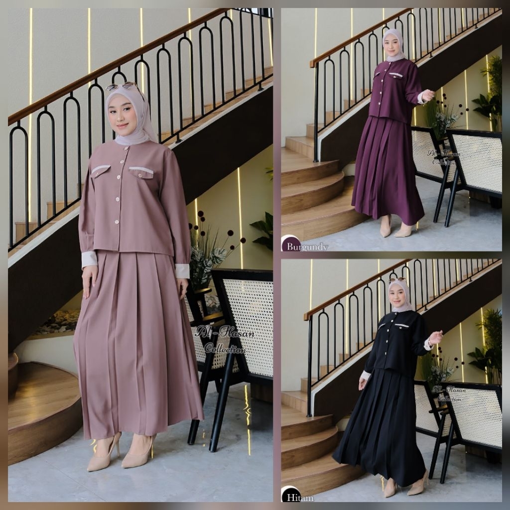 SETELAN ROK/SETROK RIANA DAN RAISHA SET ROK AL HASAN