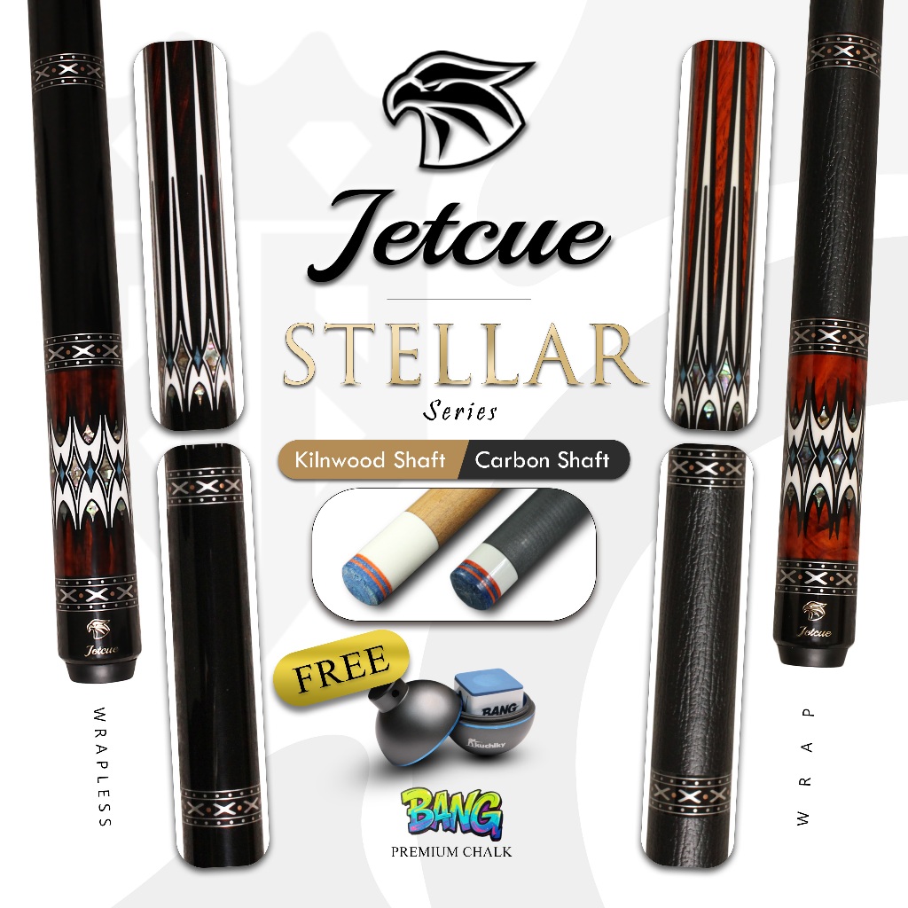 Jetcue Stellar Series Black High Technology Carbon Fiber Billiard Cue Stellar Series Stick Billiard