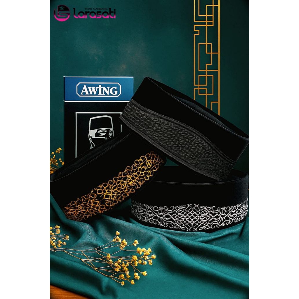 SONGKOK AWING MOTIF/EMAS/PERAK/KHARISMA