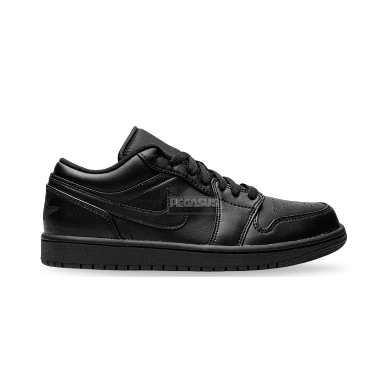 Sepatu Air Jordan 1 Low Triple Black Authentic Sneakers