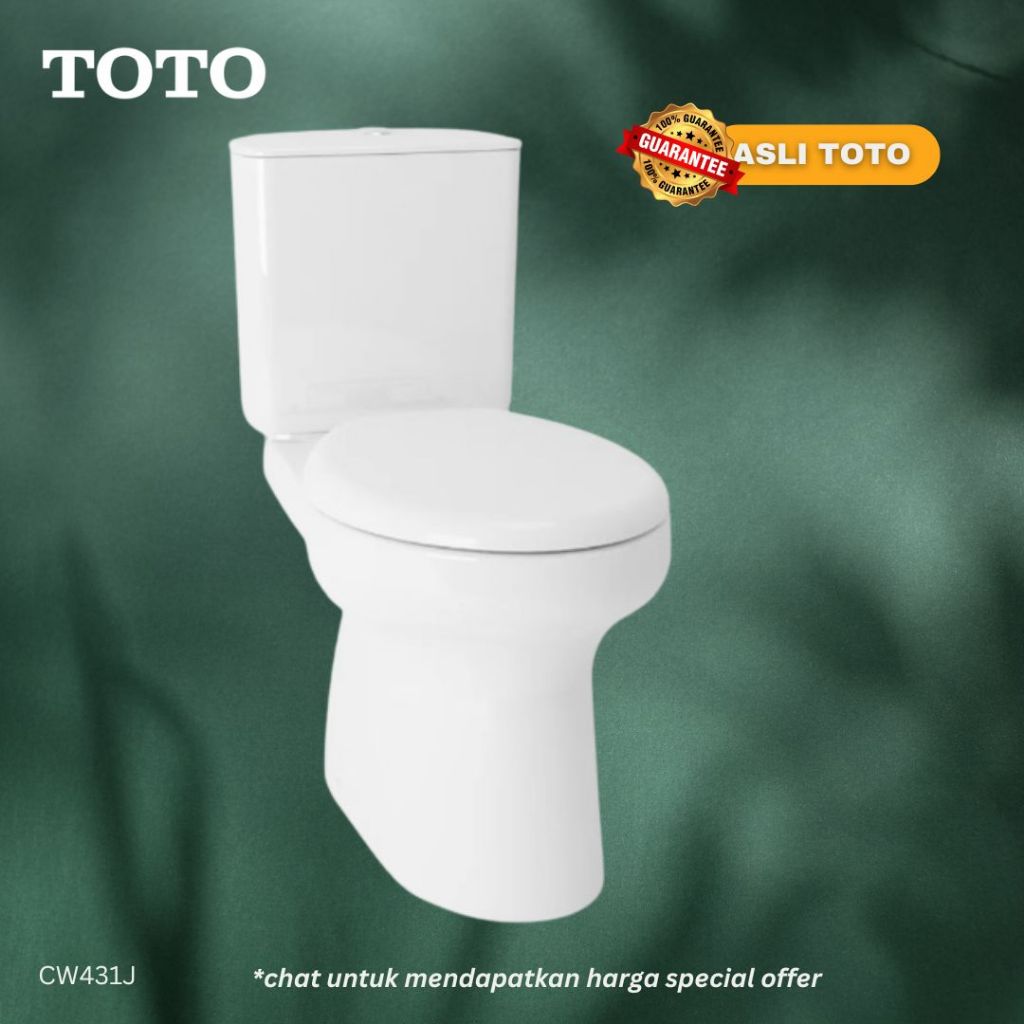 Closet Duduk TOTO CW431J as 50cm /  Kloset Duduk CW 431 J Ecowasher Eco Washer +Jet Shower Semprotan