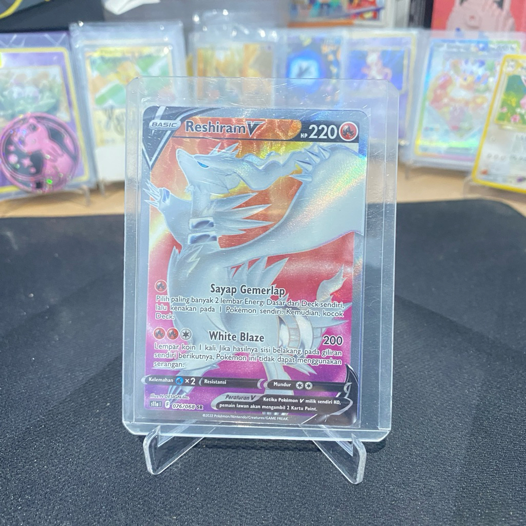 Reshiram V SR 076/068 TCG Pokemon 2022 Indonesia