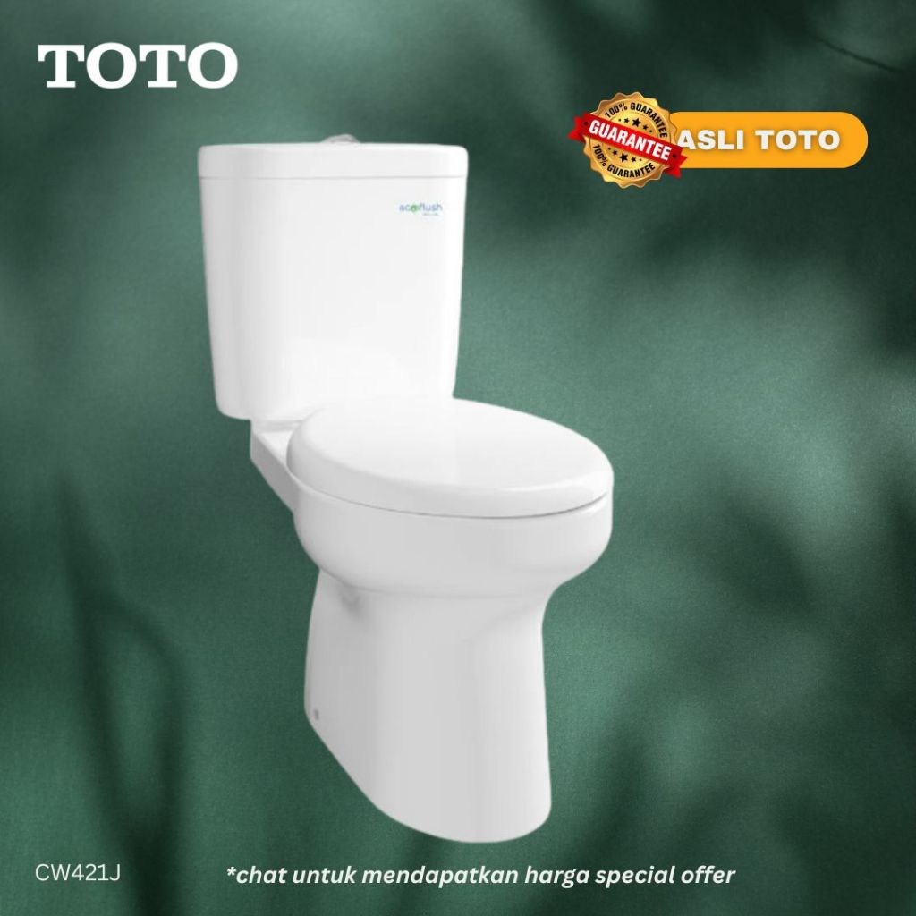KLOSET DUDUK TOTO CW421 BODY ONLY / KLOSET AS 50CM TOTO TUTUP ECOWASHER