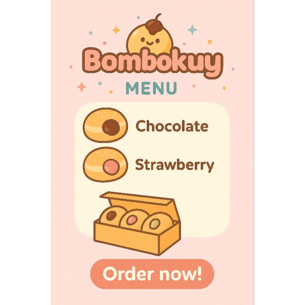 BOMBOLONI DONAT BOMBOKUY DONAT GEMBUL DONAT COKLAT DONAT STAWBERRY