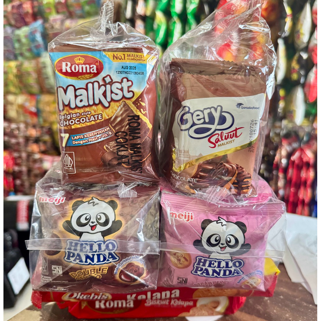Roma malkist / Gery salut malkist / Hello panda Renceng ECER per Pack