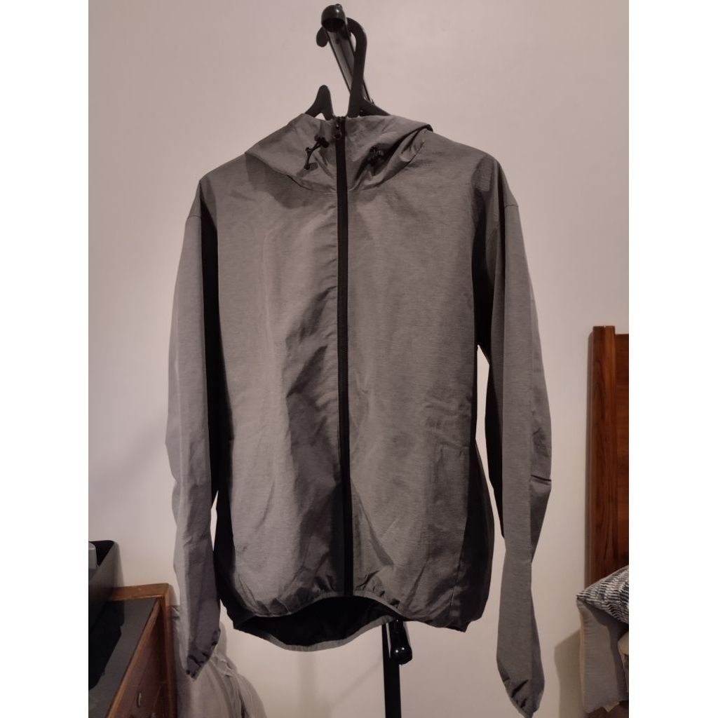 GU Dark Grey Zip Up Blouson Hooded Outdoor Jacket