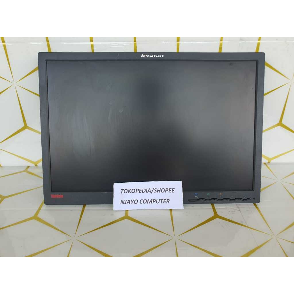Monitor LED 19inch LENOVO Tanpa Kaki.lengkap kabel bergaransi
