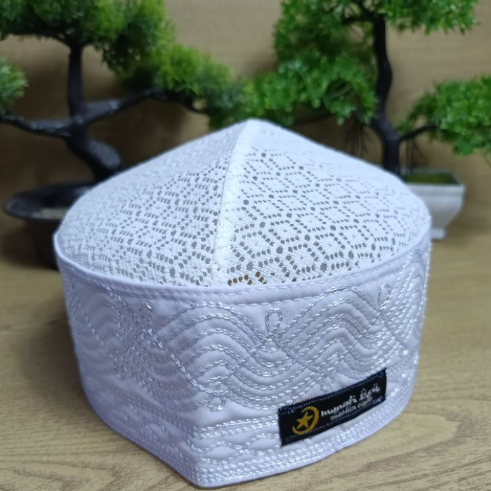PECI SONGKOK KOPIAH MADINAH JARING | PECI JARING PUTIH