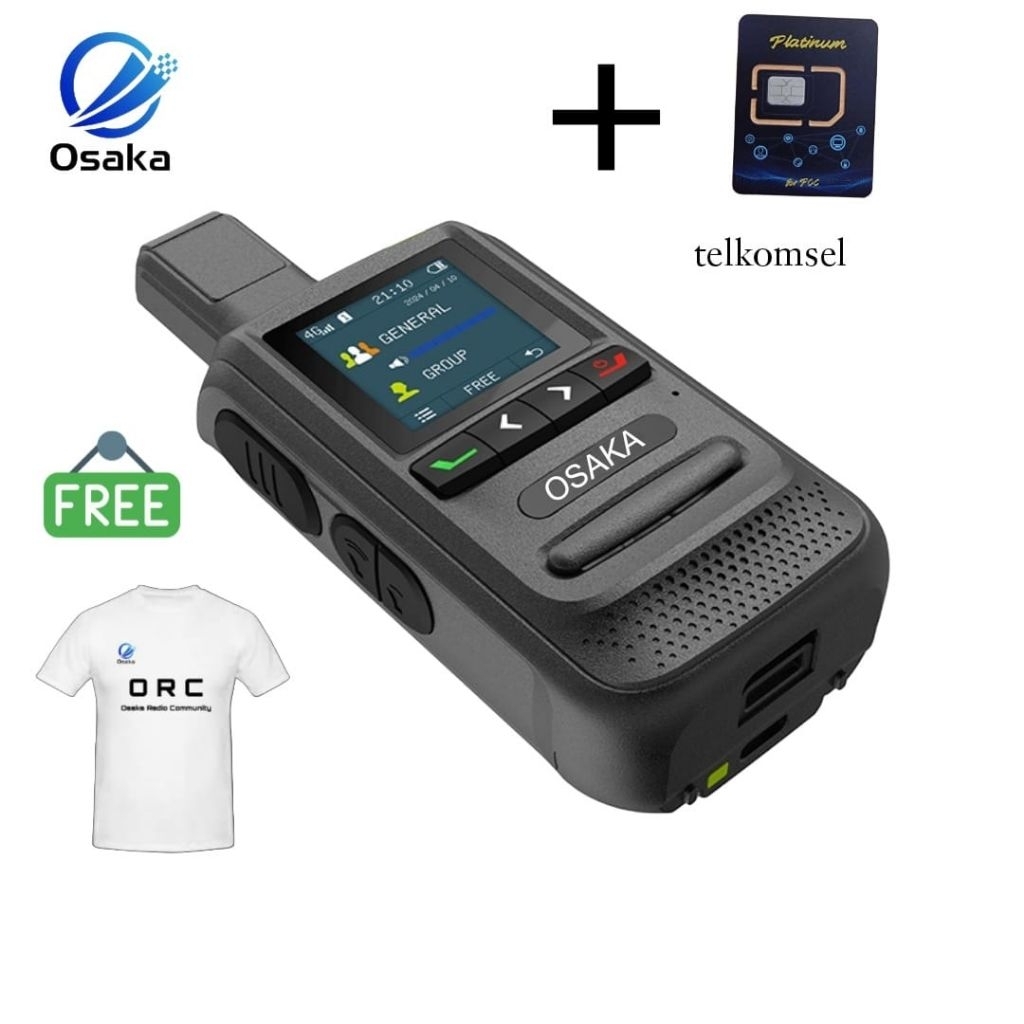 HT POC OSAKA WALKIE TALKIE SIMCARD GSM GLOBAL PERMANEN