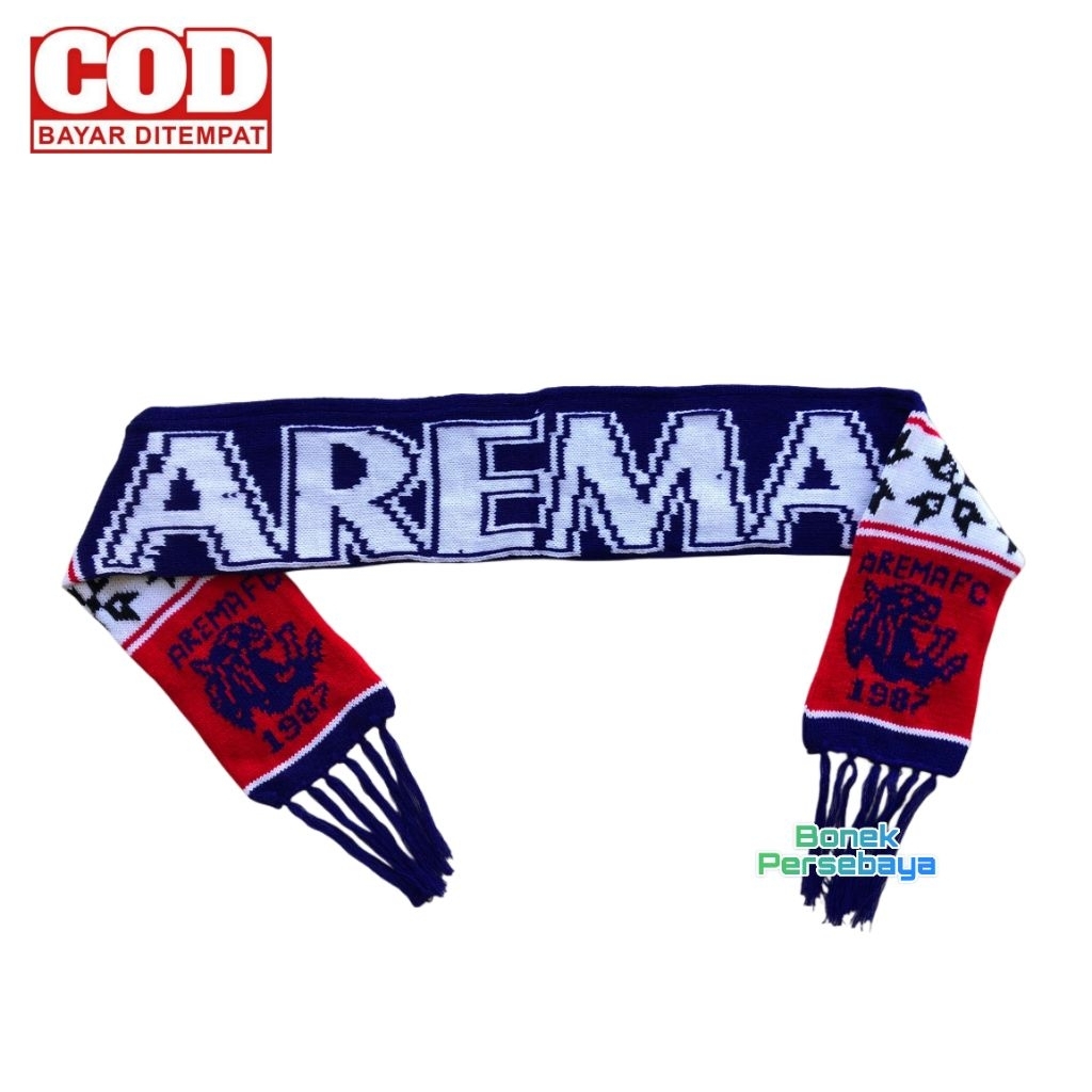 Syal Rajut Arema Malang - Supporter Aremania Premium Berkualitas