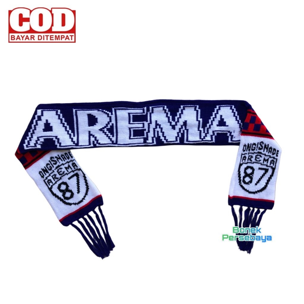 Syal Rajut Arema Malang - Supporter Aremania Premium Berkualitas