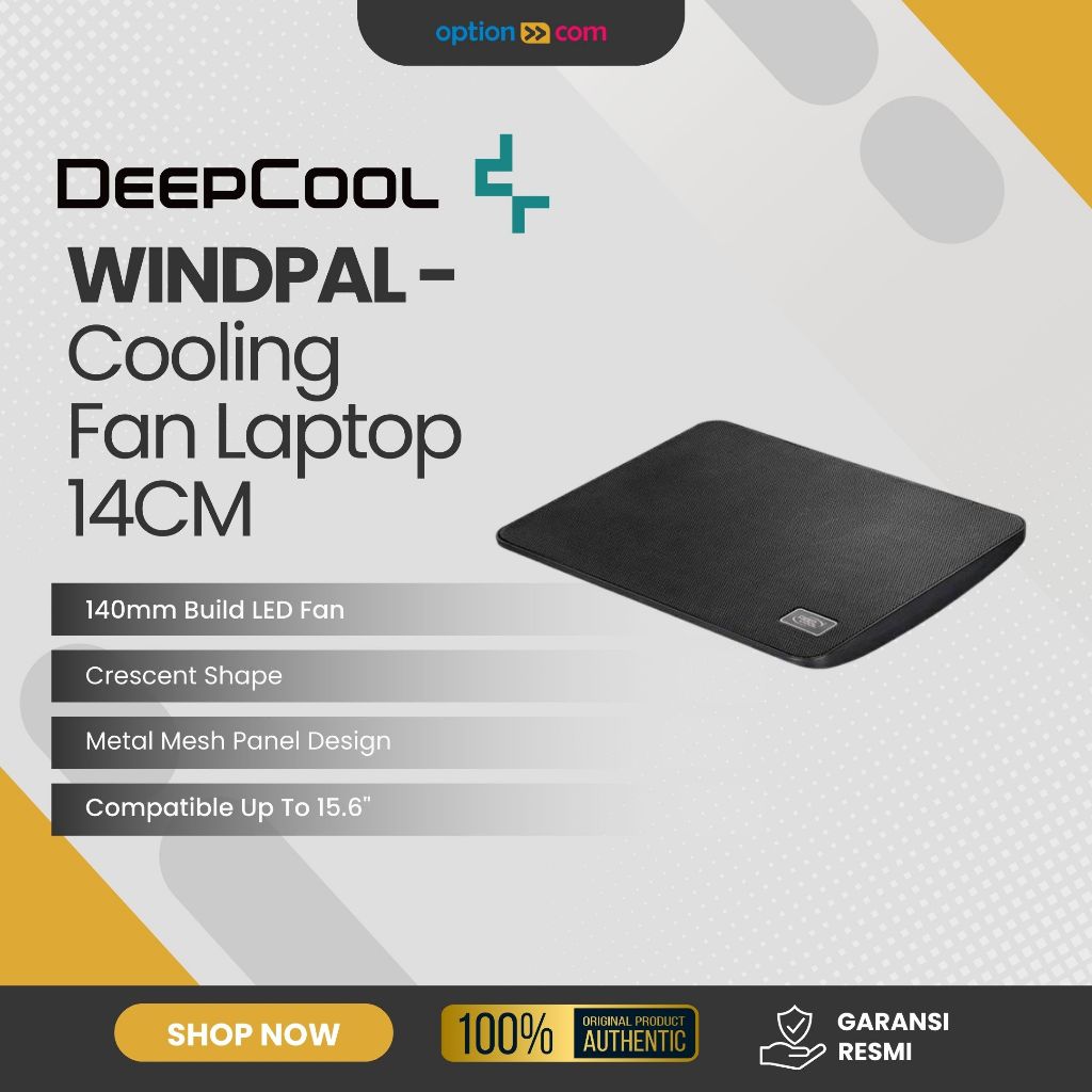 DEEPCOOL WINDPAL NOTEBOOK COOLER Dual 14cm fan with USB Hub upto 17"