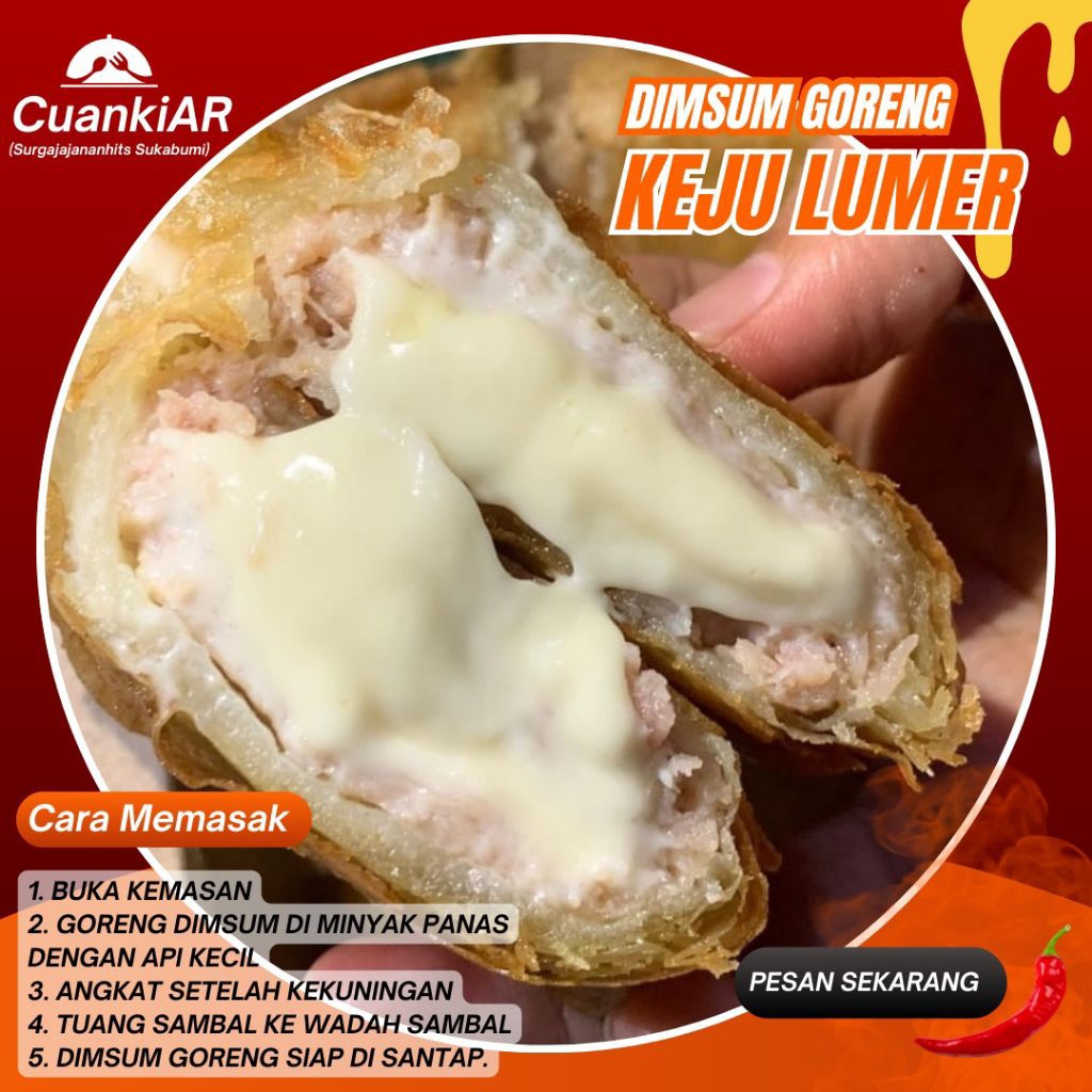DIMSUM GORENG KEJU LUMER Isi 4/ dimsum isi keju lumer