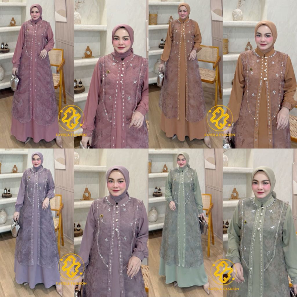 Amira dress by fayola fashion  /gamis fayola terbaru best seller