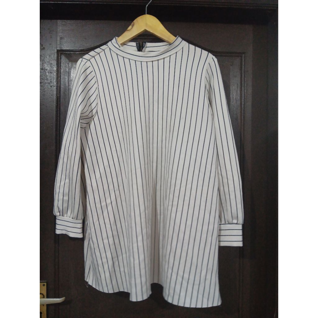 tunik salur wanita scuba premium halus