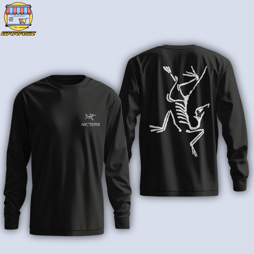 garasi tokoku long sleeve kaos pendaki gunung unisex pria dan wanita logo arcteryx 4