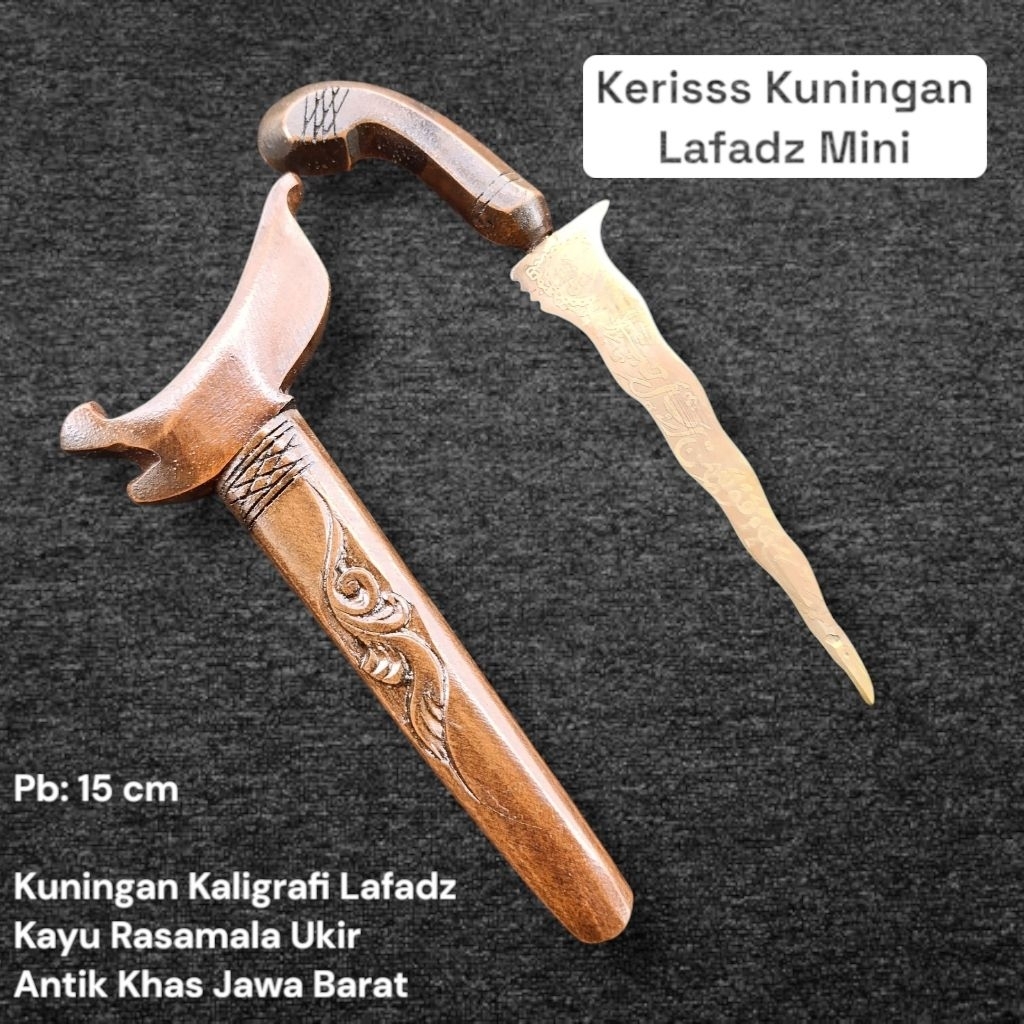 Keris Koleksi Kuningan Lafadz Mini