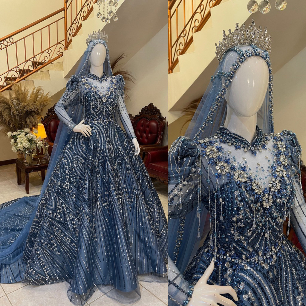 Gaun pengantin | Gaun pengantin mewah elegan | Gaun pengantin premium | Gaun wedding pengantin