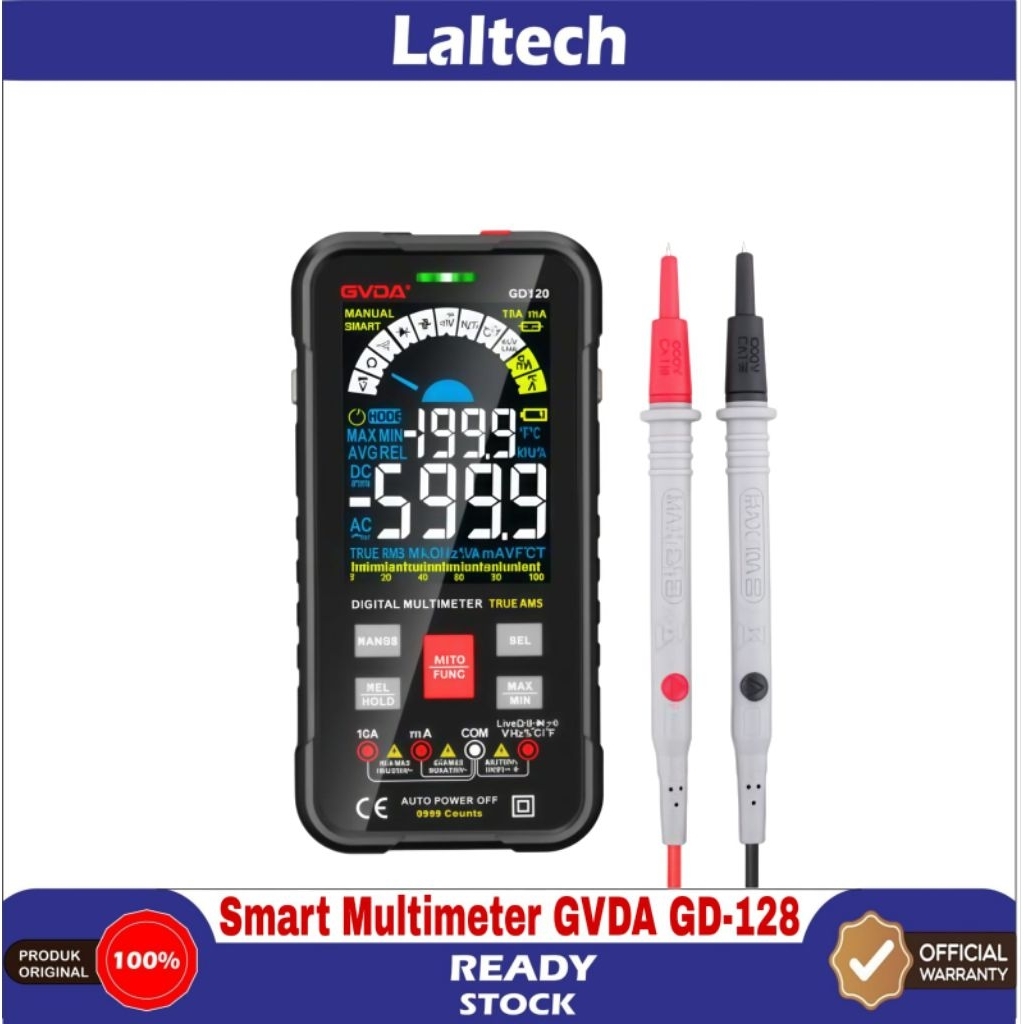 Smart Multimeter GVDA GD-128 True RMS AC DC Digital GD128 Multitester