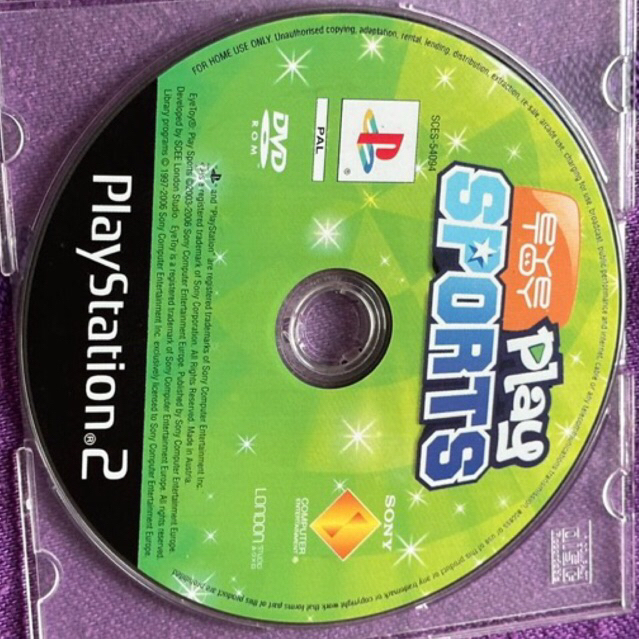 kaset ps2 original pal eye toy play sport