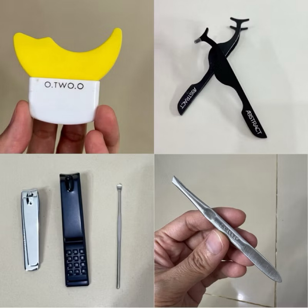 Bundling 6 Pcs O Two O Bezel Mascara / Pinset Eyebrow Tweezer Alis / Abstract Eyelashes Tweezer Bulu