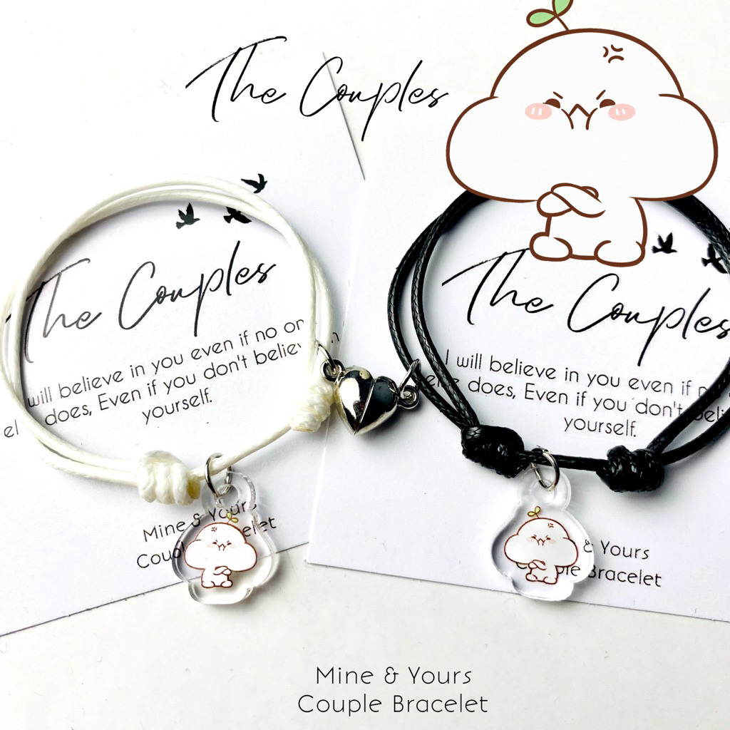 NEW Gelang Couple Magnet Liontin Mameshiba Couple Lucu Kekinian Sepasang | Couple Bracelet | Gelang 