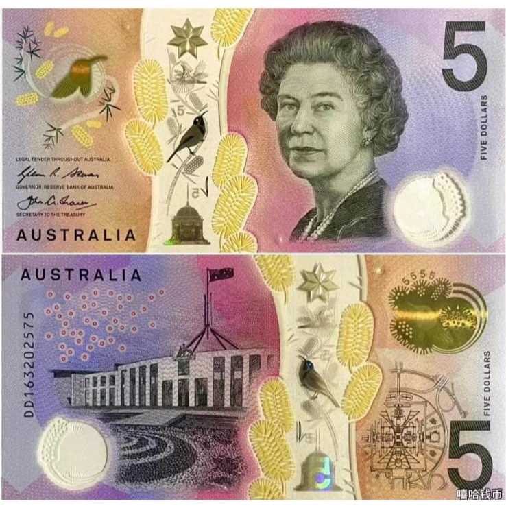 Australia 5 Dollar Next Gen Series UNC-ORIGINAL 100% __polymer__
