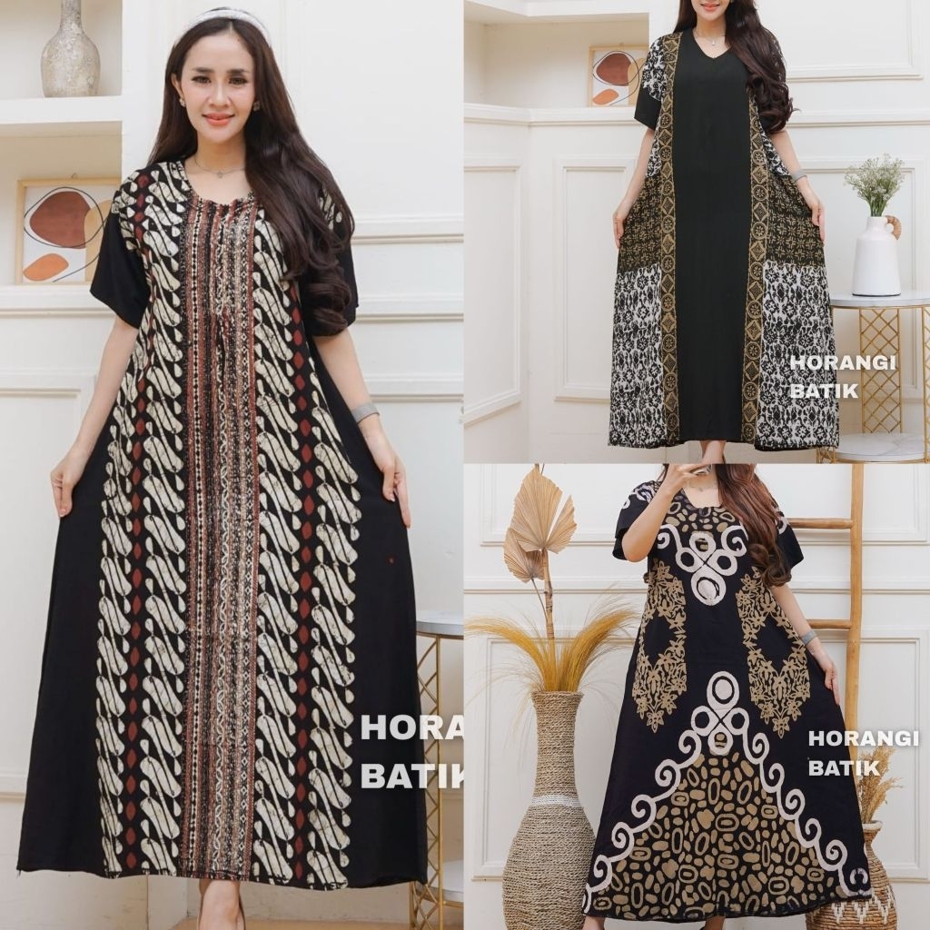 Horangi Batik Daster batik cap malaman asli Pekalongan rayon premium daster dress wanita LD 110 PB 1