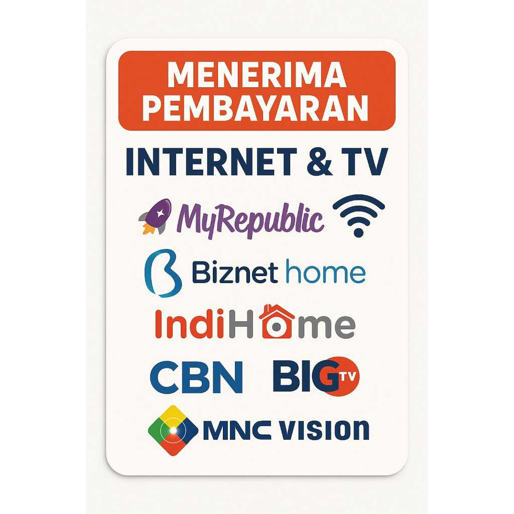 Bayar TAGIHAN INTERNET WIFI TV