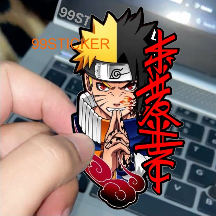 #48, sticker Naruto, sticker gara, anime naruto, Naruto, anime stiker reflektive nyala, hp, motor, s