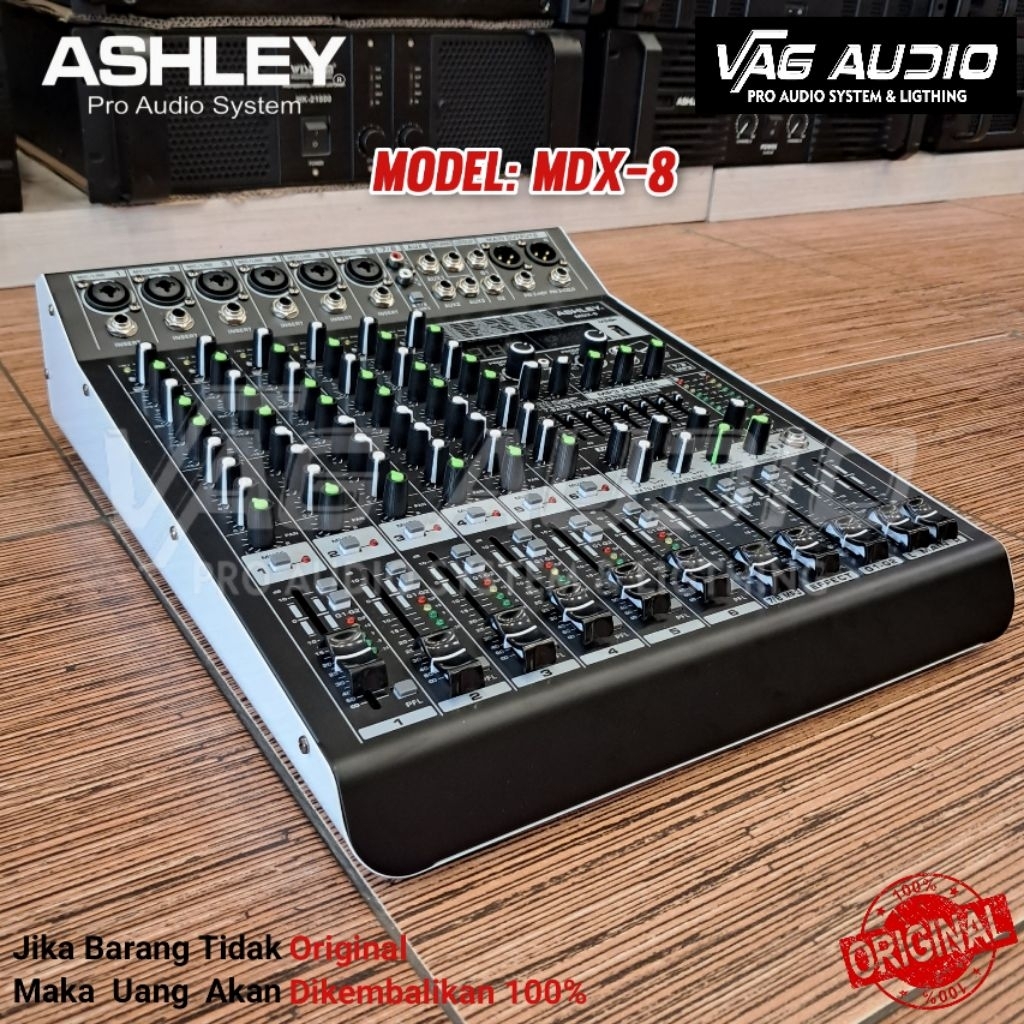 MIXER ASHLEY MDX8, MIXER 8 CHANNEL