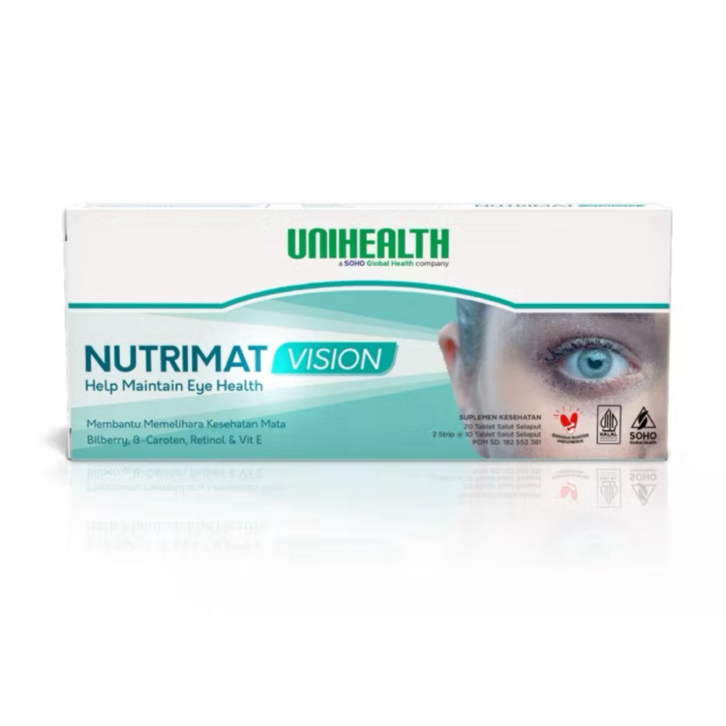 Nutrimat VISION  Nutrisi mata Vitamin E unihealth 20 tablet