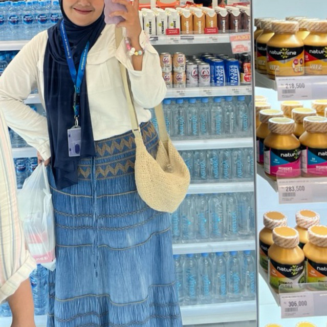 uniqlo crochet bag cream