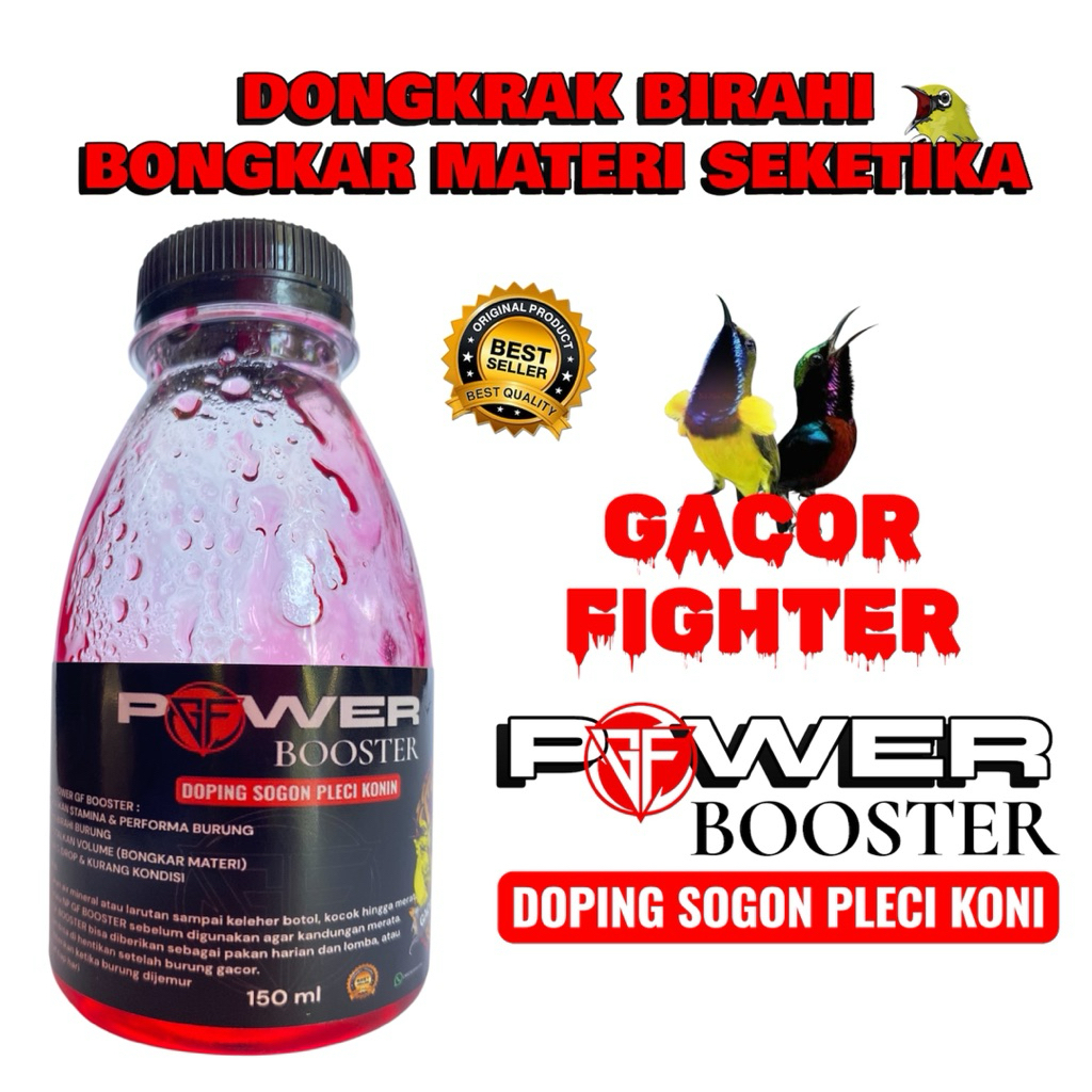 POWER GF BOOSTER DOPING PREMIUM BURUNG LOMBA SOGON,KONIN,PLECI