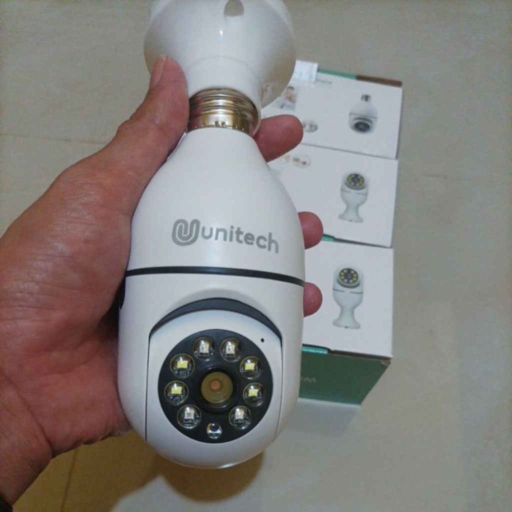 IP CCTV Kamera Wifi IP Camera Bohlam Lampu 360 Derajat Panorama unitech #ayasscomp