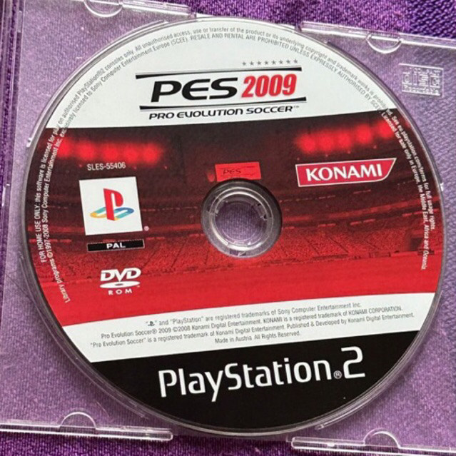 kaset ps2 original pal pes 2009 pro evolution soccer 2009 english