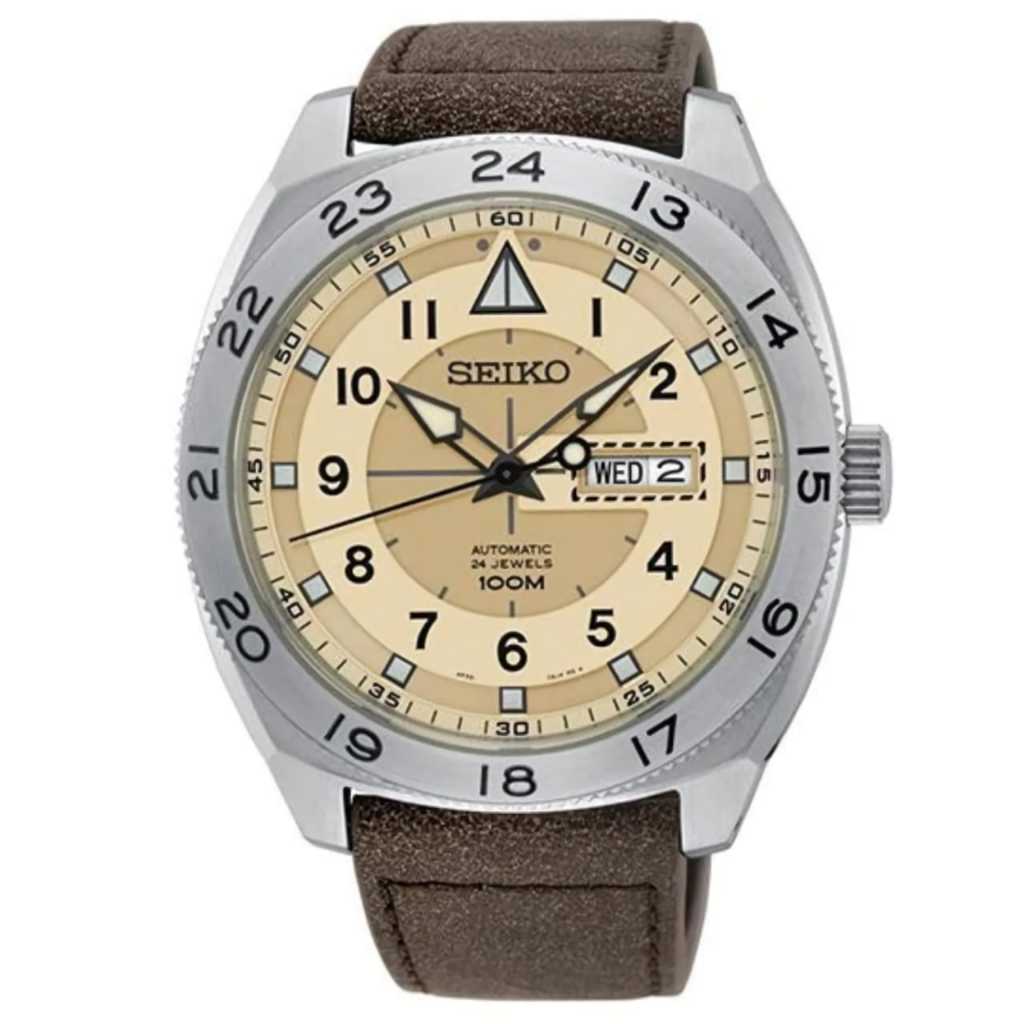 Seiko Criteria Jam Tangan Pria SNDH43P1 Chronograph Automatic Beige Dial