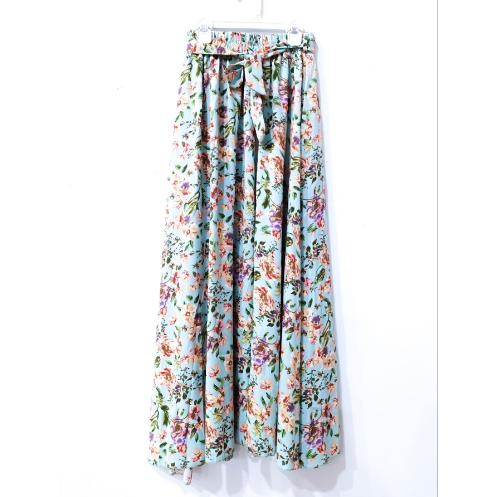 Rok wanita motif bunga bunga payung