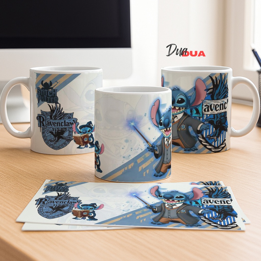 Stitch Ravenclaw Crossover Mug Kado Koleksi Hadiah Souvenir