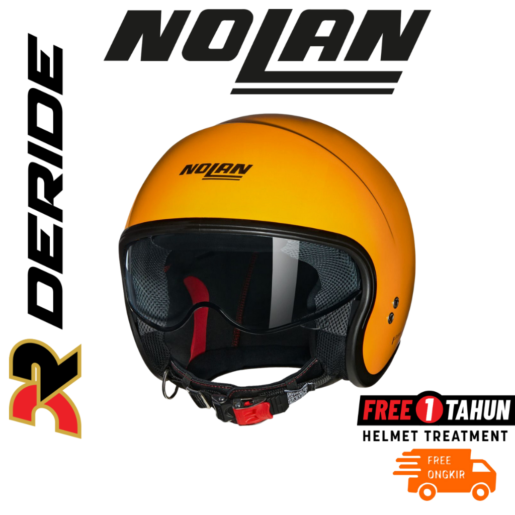 Nolan N21 Classico 309 Orange Helm Half Face Retro Mini Jet Vespa Scooter Helmet SNI ECE