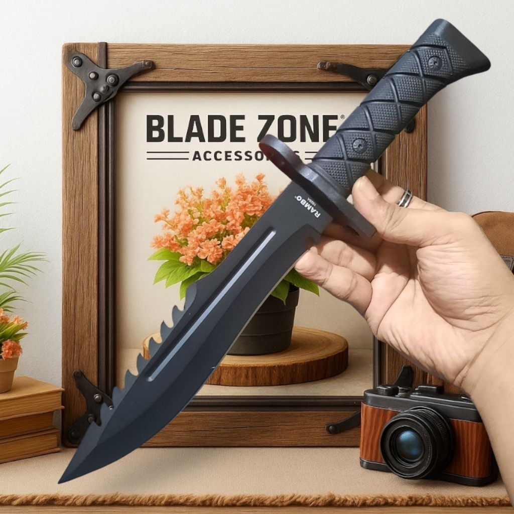 Rambo Survival Knife Stainless Steel 31Cm Outdoor Tactical
