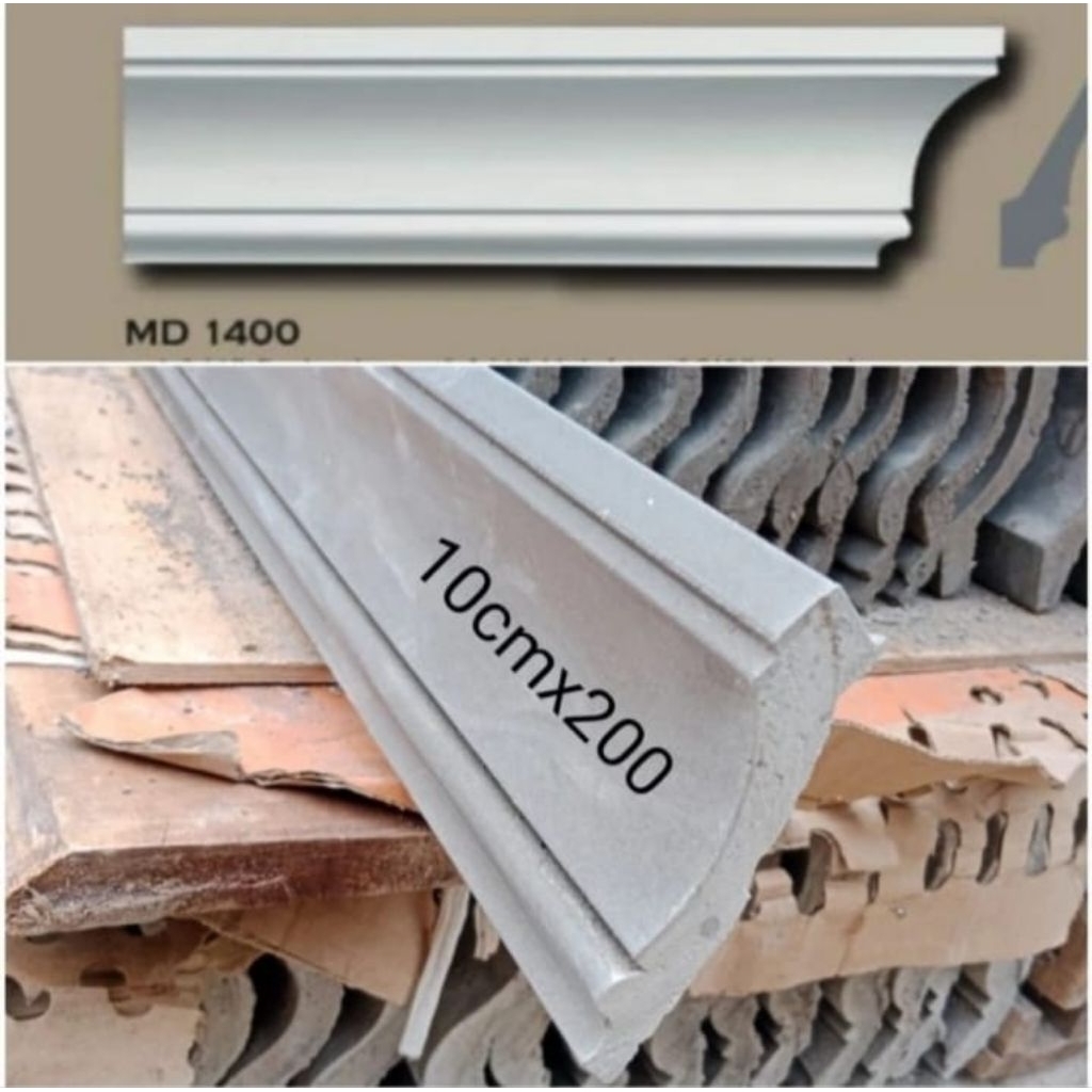 Lisplang Profil Beton Minimalis Uk 10cm x 200 cm - Lis Beton Tempel - Lis profil Beton - Lisplang be