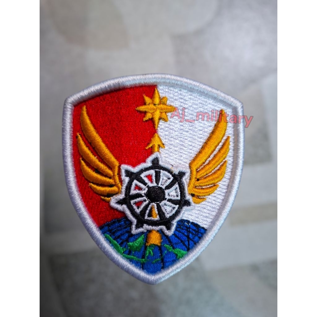 LOGO LANUD DHOMBER BORDIR TIMBUL 3D