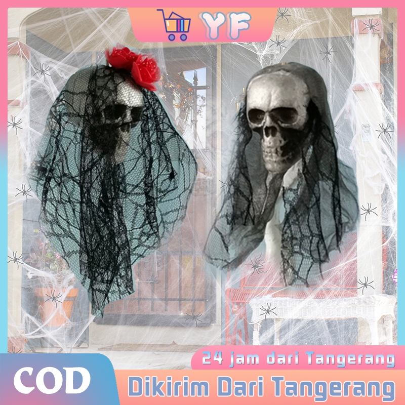 Mainan Prank Kepala Tengkorak / Ornamen Skull Tengkorak / Gantungan Kepala Tengkorak Hiasan Hallowee