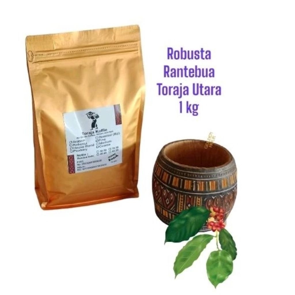 Kopi Robusta Toraja Kopi Toraja 1 Kg Biji Kopi dan Bubuk  Toraja Koffie