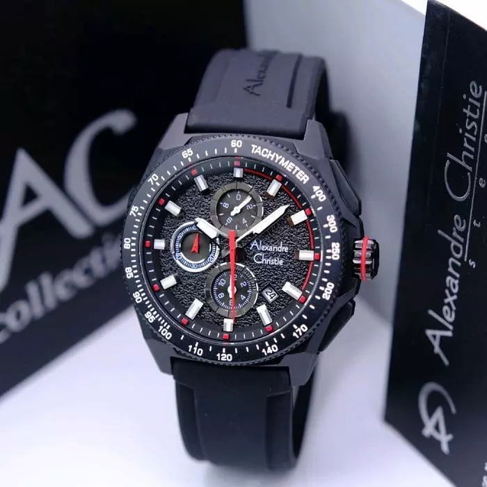 ORIGINAL Jam Tangan Pria Alexandre Christie Garansi Resmi 1 Tahun Rubber AC 6491 6410 6591 6592 6611