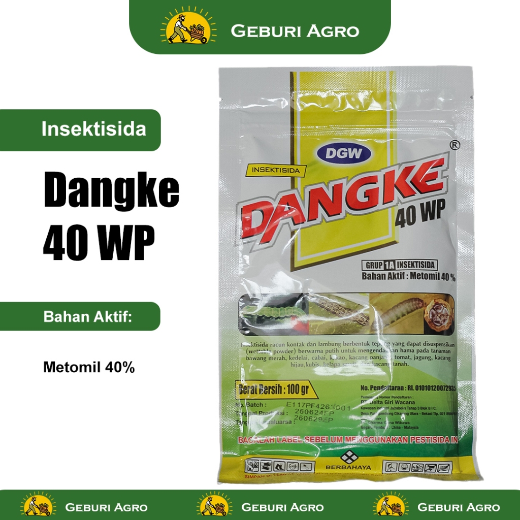 100GR - INSEKTISIDA DANGKE 40 WP METOMIL OBAT ULAT GRAYAK ULAT DAUN BAWANG ULAT JAGUNG