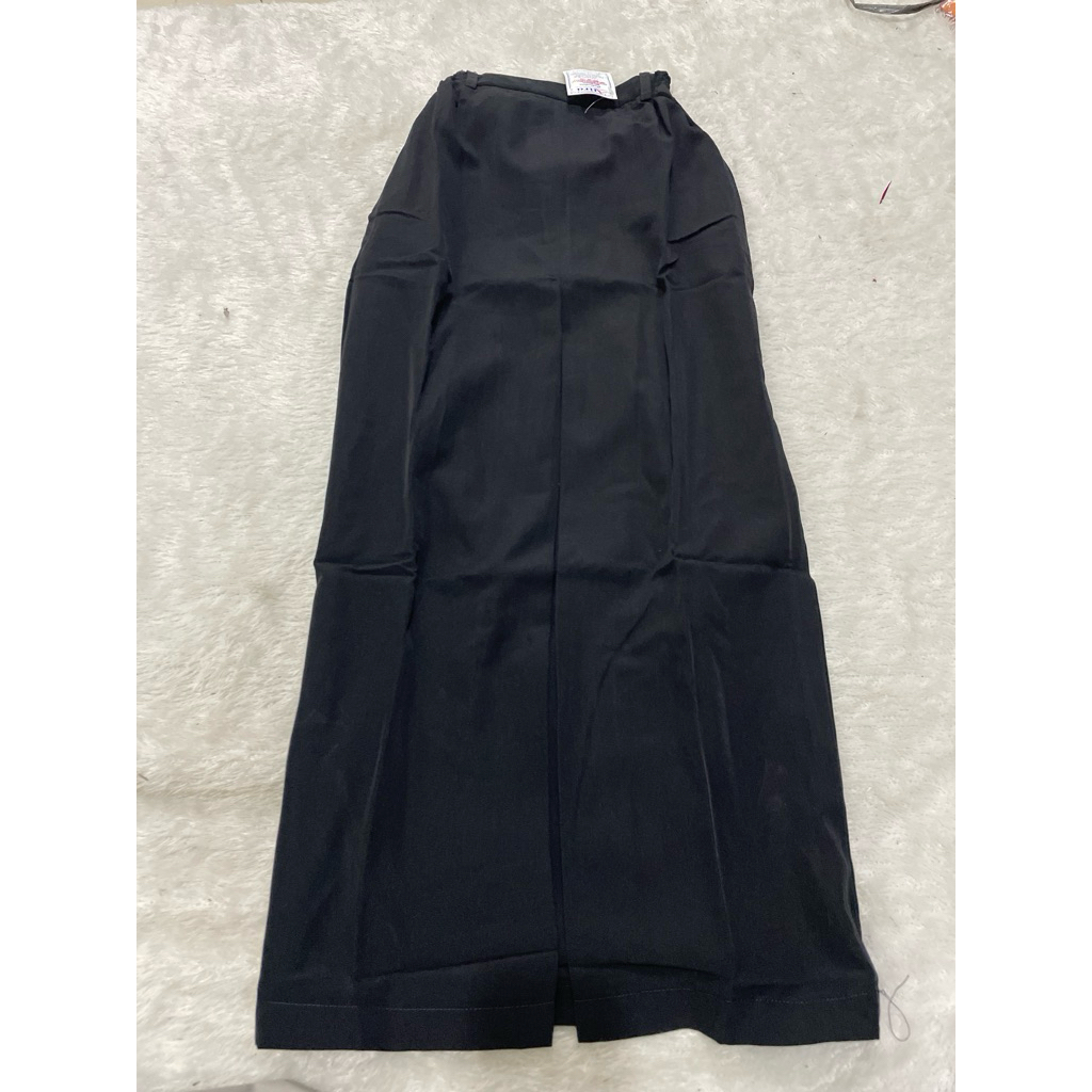 (Obral 998) Rok span hitam panjang SMA bahan licin